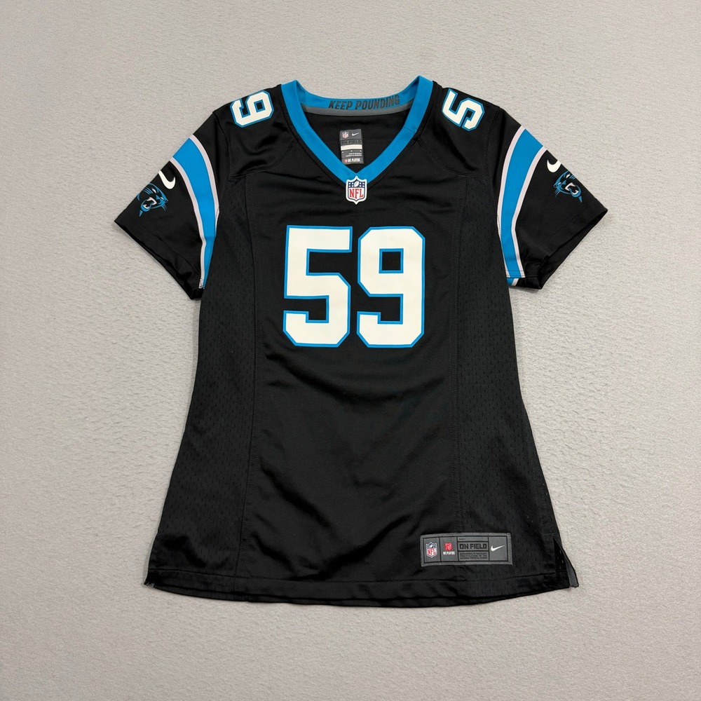 Nike Jersey Women Medium Black Luke Kuechly 59 Carolina Panthers Game Day NFL